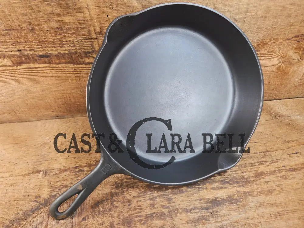 1940’s Griswold No. 8 Cast Iron Skillet with Small Block Logo and Smooth Bottom 704 U Skillet