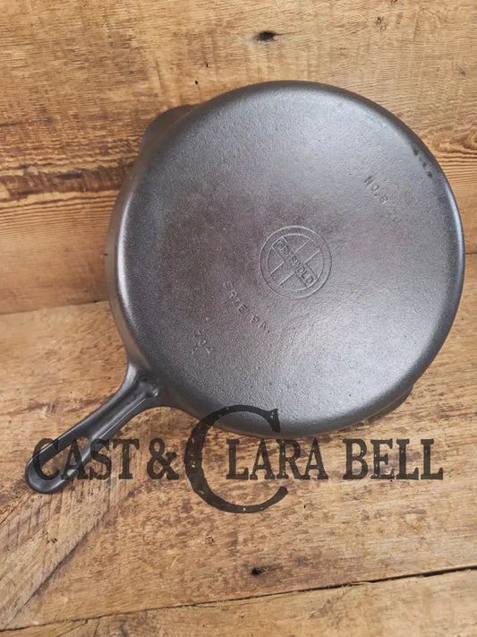 1940’s Griswold No. 8 Cast Iron Skillet with Small Block Logo and Smooth Bottom with GROOVE handle! 704 A Skillet