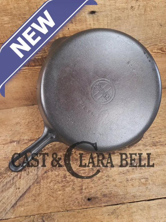 1940’s Griswold No. 8 Cast Iron Skillet with Small Block Logo and Smooth Bottom with GROOVE handle! 704 A Skillet