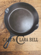 1940’s Griswold No. 8 Cast Iron Skillet with Small Block Logo and Smooth Bottom with GROOVE handle! 704 A Skillet