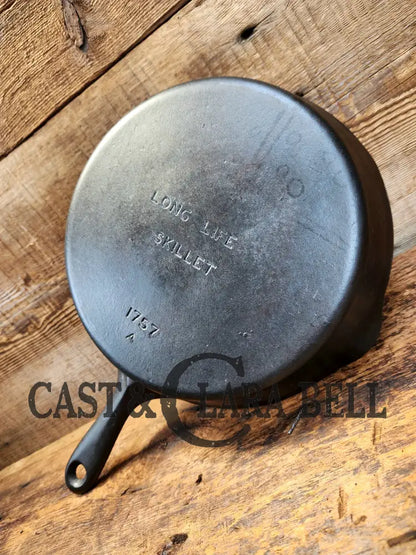 1940’S Hard To Find Wagner’s Long Life #7 Cast Iron Skillet 1757. Great Gift!!