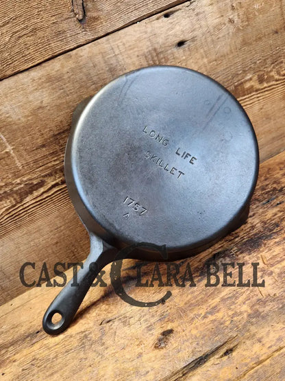 1940’S Hard To Find Wagner’s Long Life #7 Cast Iron Skillet 1757. Great Gift!!