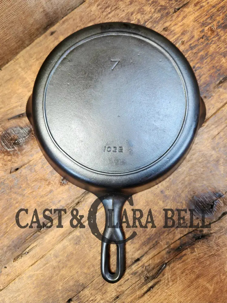 1940’S Iron Mountain By Griswold #7 Skillet With Heat Ring 1032. Harder To Find!