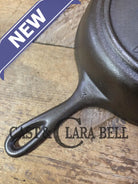1960’s era Lodge #5 Cast Iron Skillet SK with 3 Notch Heat Ring ’D3’ SC24