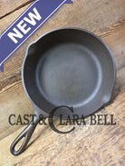 1960’s era Lodge #5 Cast Iron Skillet SK with 3 Notch Heat Ring ’D3’ SC24