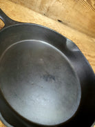 Late 1800’s Unknown Maker Antique #7 Skillet Fancy Handle. Very cool piece to use similar to Griswold Erie Skillet