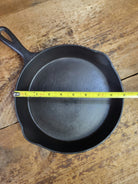 Late 1800’s Unknown Maker Antique #7 Skillet Fancy Handle. Very cool piece to use similar to Griswold Erie Skillet