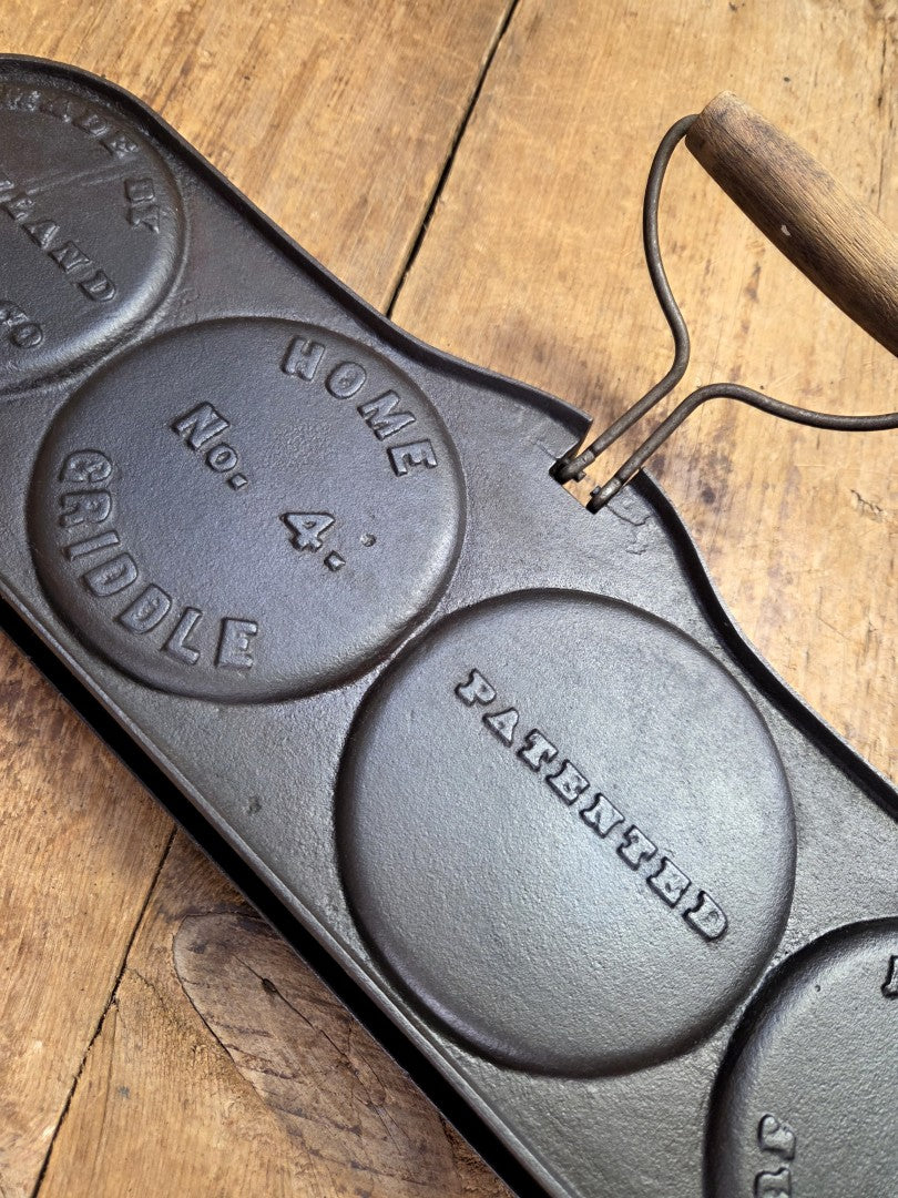 Hot Item!! Late 1800’s Fully Marked Highland Foundry Co pancake flop griddle. Very unique gift idea and new family