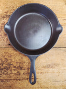 Gorgeous Early 1900’s Lodge #6 Skillet with Single Notch Heat Ring with ’I’ makers mark. Not an easy one to find.