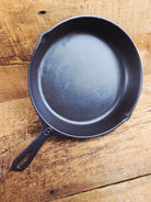 PRICED TO SELL! Great daily user Mystery #8 Skillet with Heat Ring and X Makers Mark. Handles beautifully Skillet