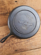Late 1800’s Antique #9 Round Stove Eye Griddle with Gate mark and Raised 9 straight handle Griddle