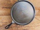Late 1800’s Antique #9 Round Stove Eye Griddle with Gate mark and Raised 9 straight handle Griddle