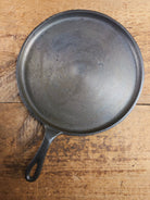 Late 1800’s Antique #9 Round Stove Eye Griddle with Gate mark and Raised 9 straight handle Griddle