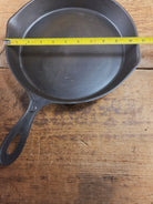 Antique elegant gate-marked unknown #9 skillet. Amazing condition Est 1880’s Era. Flat handle raised #9 Pattern Skillet
