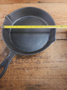 Antique elegant gate-marked unknown #9 skillet. Wonderfully preserved. Est 1880’s Era. Flat handle #7 Pattern Skillet