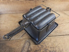 What a COOL novelty! Rare Dixie Mfg and Co. Dixie Dog cornbread waffle iron! Waffle Iron