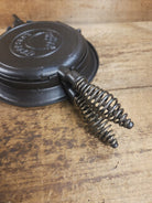 WOW VERY cool and tough to find! Early 1900’s Fanner Mfg Co No. 8 Crescent Cast Iron Waffle Maker with Low Base. Harder