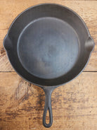 1910’s very early Lodge #8 Cast Iron Skillet with Single Notch and Raised C Skillet