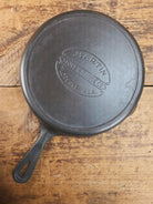 HTF Martin Stove & Range Co. #7 Cast Iron Skillet with ’Hamburger’ Logo. Versatile and elegant Skillet