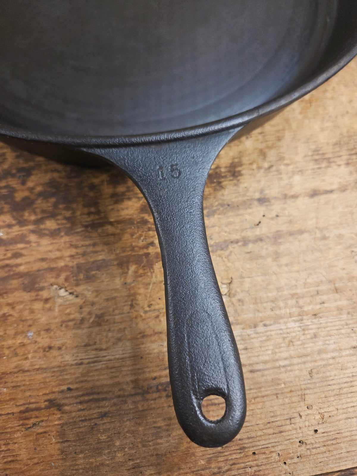 A #15 Skillet exists?? California based AB&I early 1900’s custom made milled bottom #15 skillet. One of the biggest you