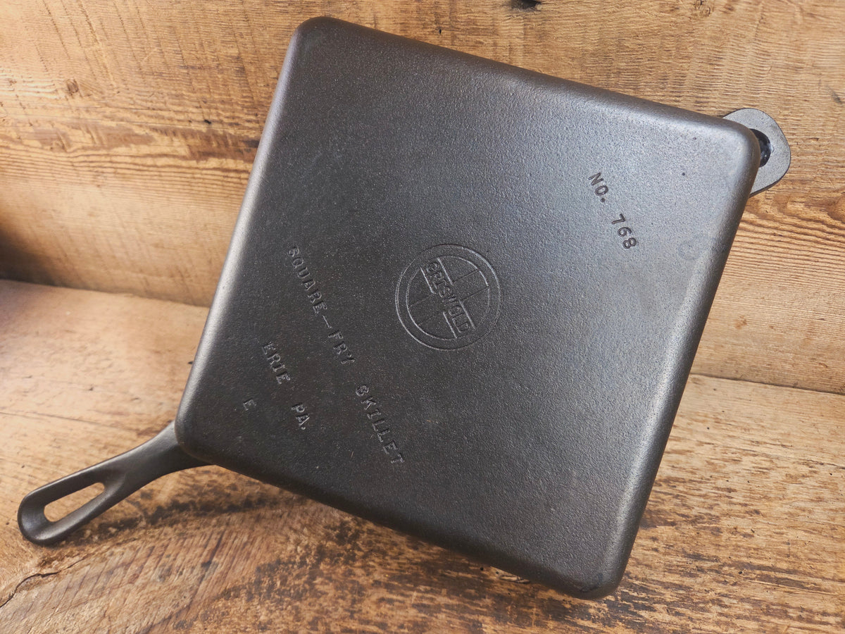1940’s Griswold No. 768 Square-Fry Skillet with Small Block Logo Erie PA ’E’ Skillet