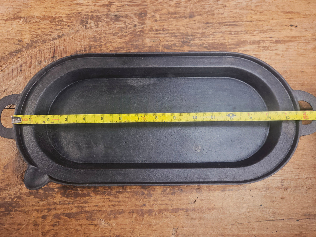 1800’s #7 Antique Gate-marked Long Griddle/Fish Fryer Griddle