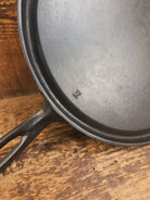 Early 1930’s Era Lodge #9 Round Griddle. Harder to find piece raised X and incised 9. Pancakes and Grilled Cheese!