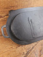 1800’s #7 Antique Gate-marked Long Griddle/Fish Fryer Raised 7 and P Griddle