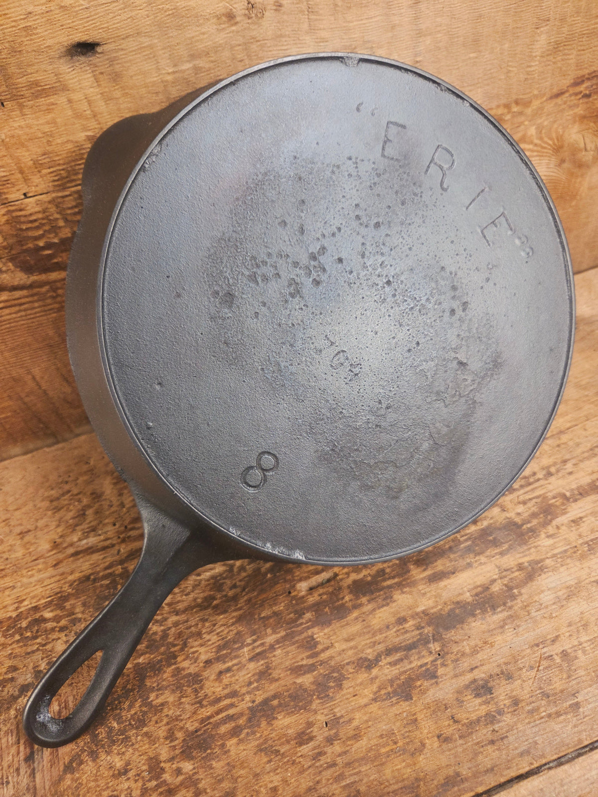 1890’s 3rd Series ERIE #8 Skillet with Heat Ring 704. Amazing piece of culinary history. Wonderfully light to use