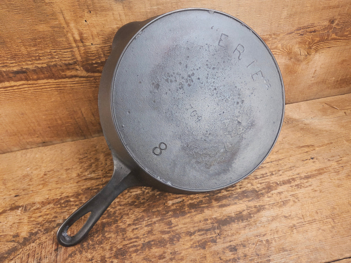 1890’s 3rd Series ERIE #8 Skillet with Heat Ring 704. Amazing piece of culinary history. Wonderfully light to use