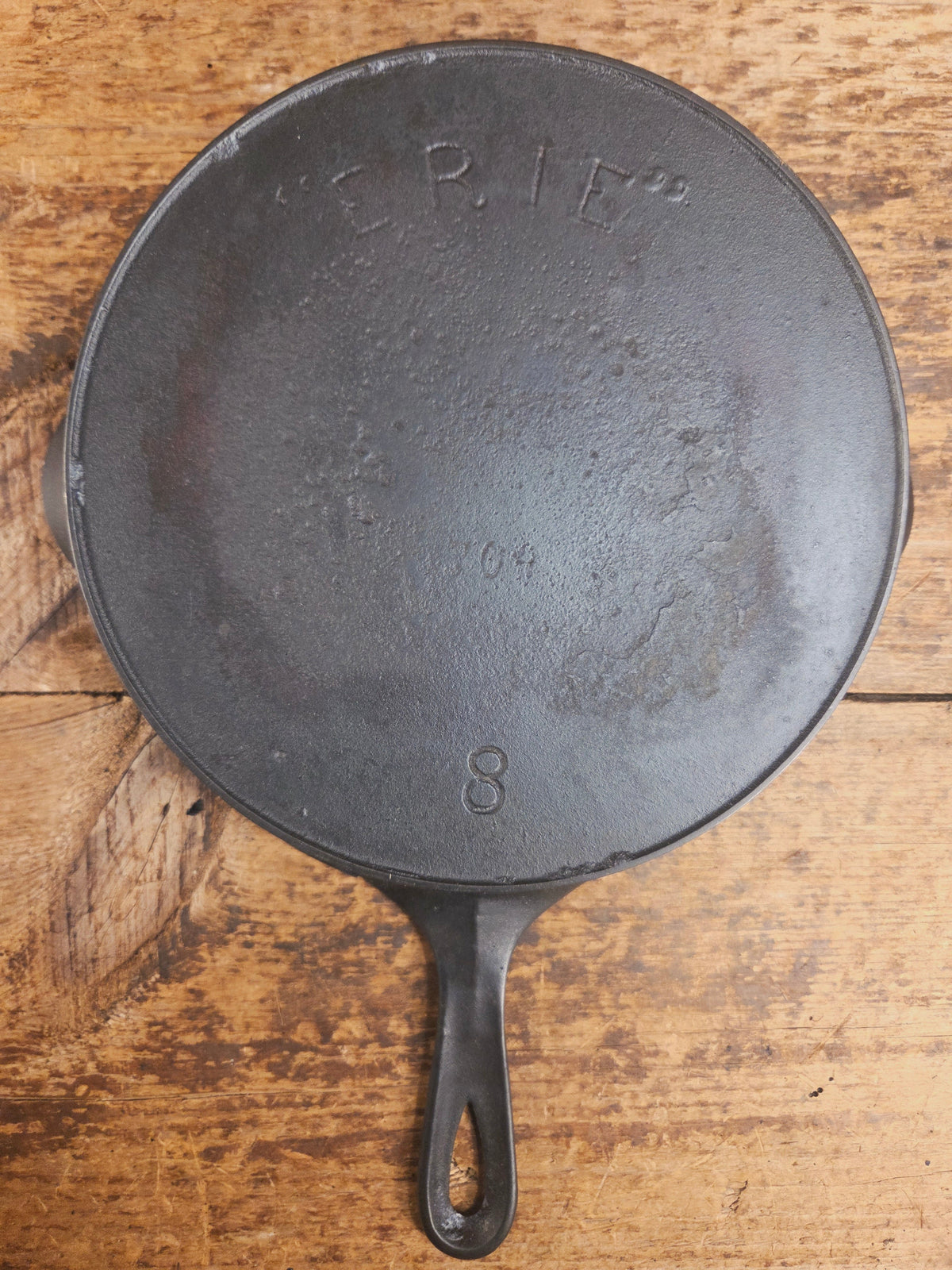 1890’s 3rd Series ERIE #8 Skillet with Heat Ring 704. Amazing piece of culinary history. Wonderfully light to use
