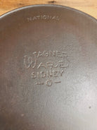 Tough to find! 1920’s era Wagner made National / Wagner Ware dual logo #9 (1359) Center logo cast iron skillet with