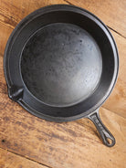 WOW! Authentic Philo Penfield Stewart Mid 1800’s elegant HUGE raised P.P.S. #11 skillet. This is a tough one to find!