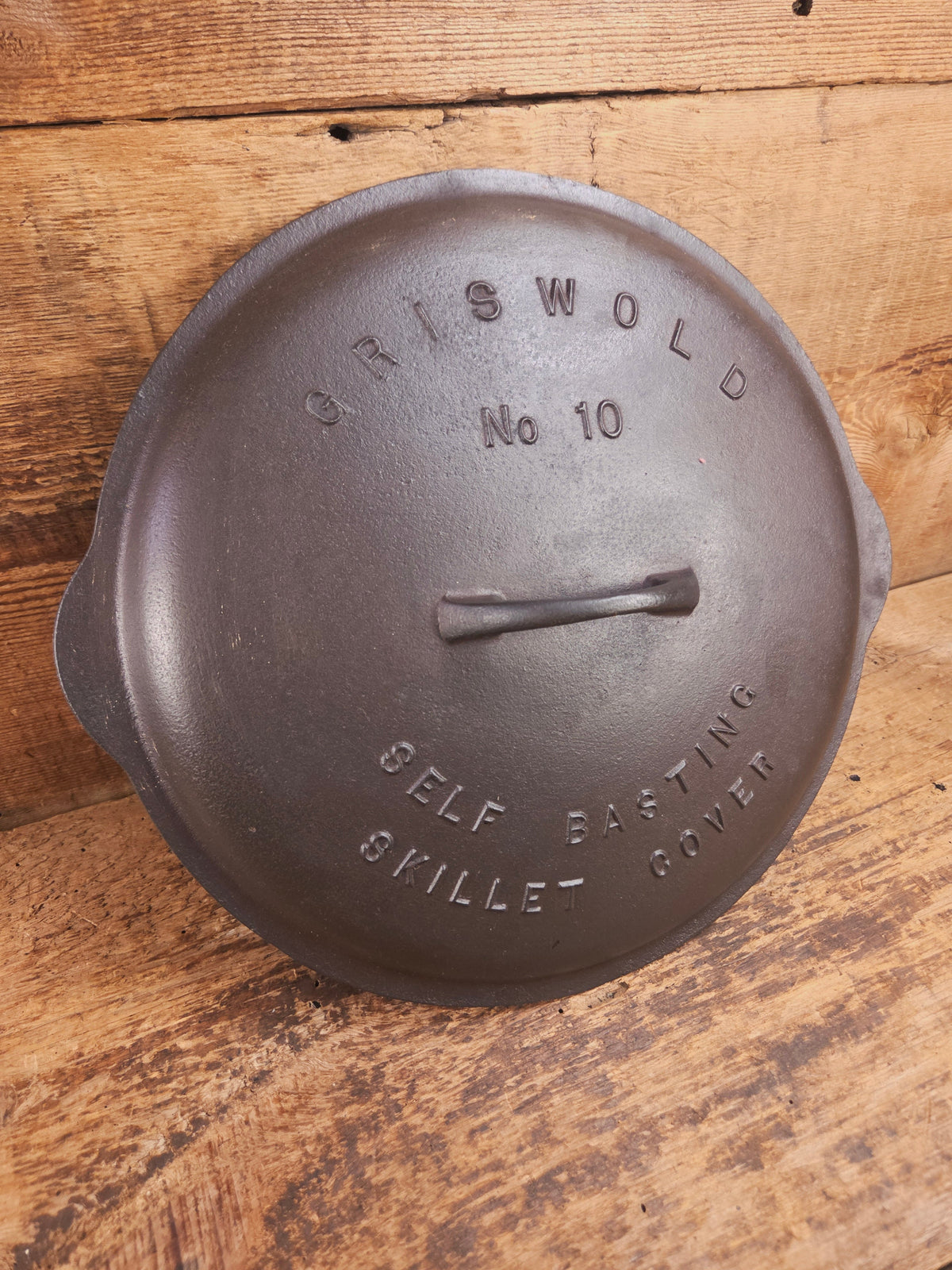 Need a lid? Hard to find 1920’s Griswold No. 10 Skillet Lid with Large Block Logo 470 Skillet