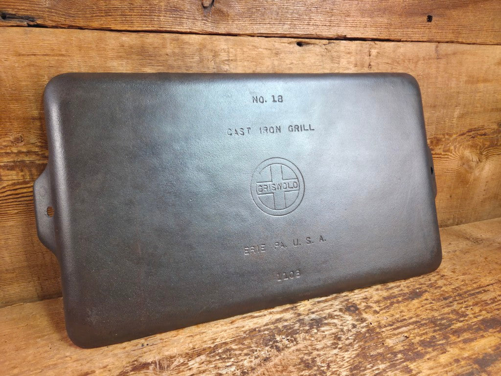 Don’t Miss This if you LOVE Griswold cast iron. Best Seller Griswold ’Cookie Sheet’ Grill Pan. P/n 1108 Griddle