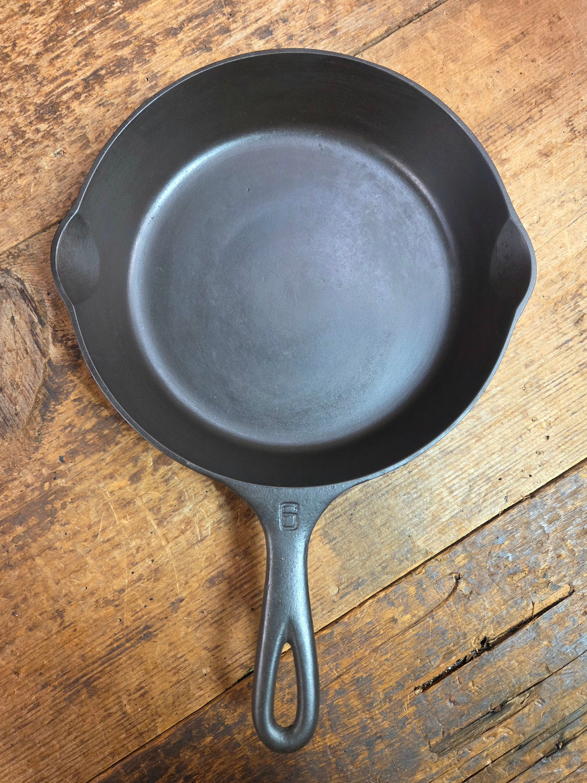 1920’s Griswold #6 Skillet with Large Block Logo and Smooth Bottom 699 C Skillet