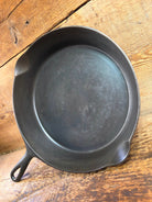 Beautiful 1910’s Early Favorite Piqua Ware #9 Cast Iron Skillet Smiley Logo Skillet