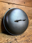 Stunning! 1930’s Favorite Piqua Ware #8 Dutch Oven with matching lid. Smiley Logo. Dutch Ovens Trivets & Kettles