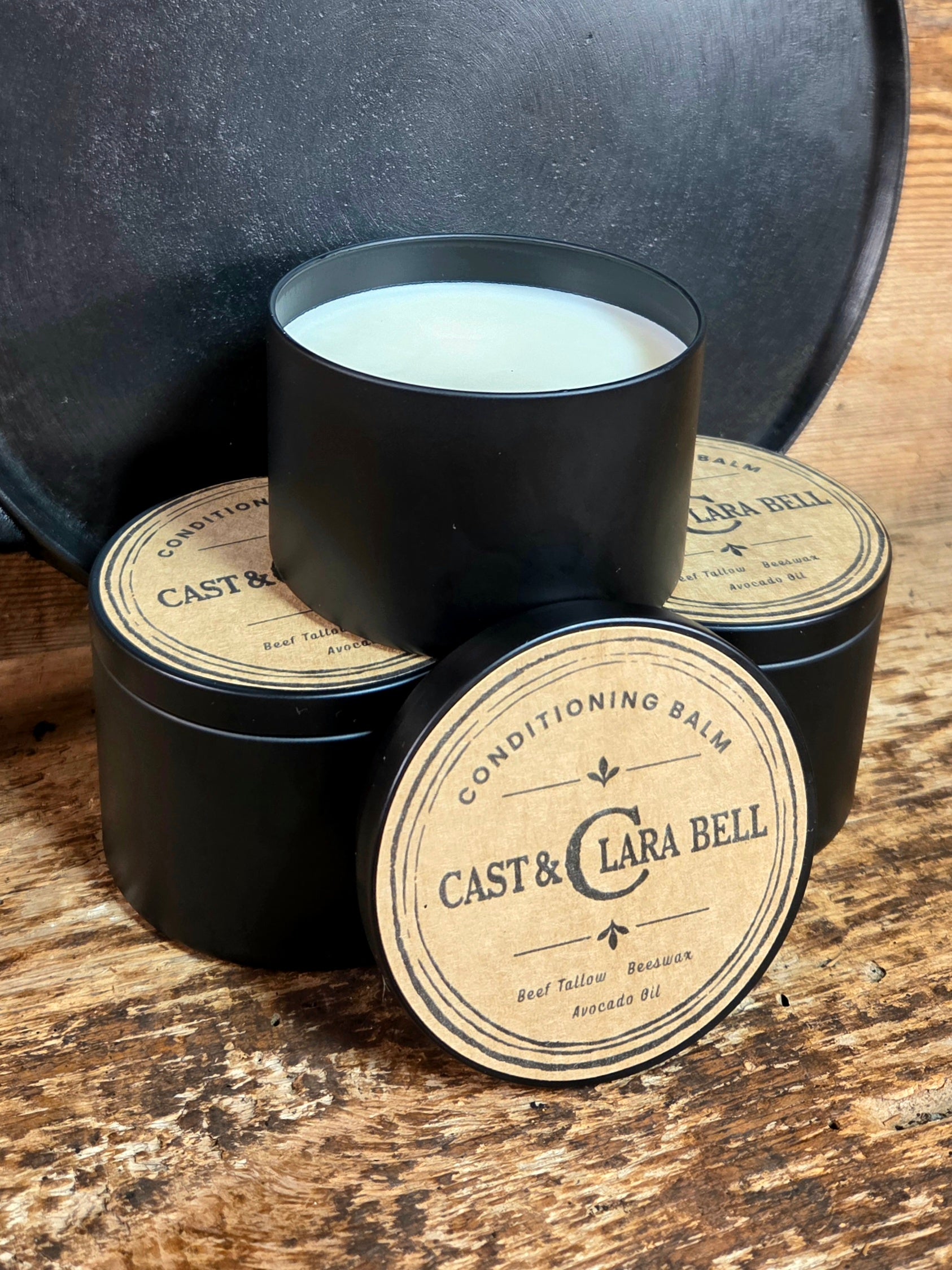 Cast Iron Conditioning Balm (6 oz - Medium) One Medium Tin (6 Oz total) Merchandise