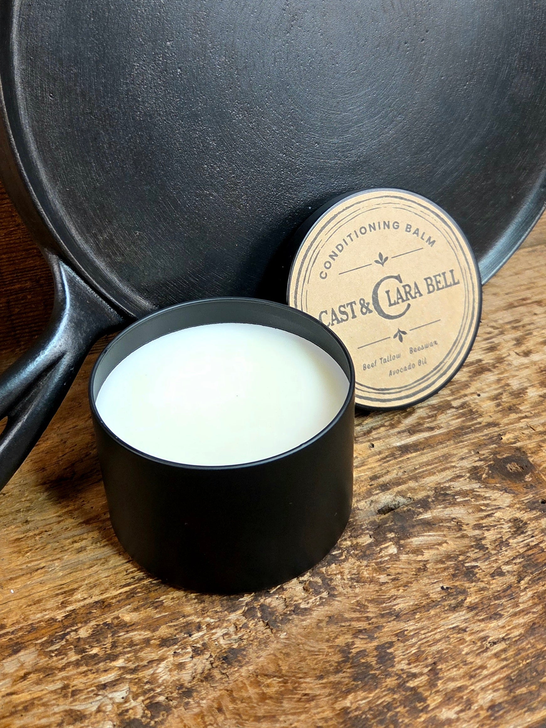 Cast Iron Conditioning Balm (6 oz - Medium) One Medium Tin (6 Oz total) Merchandise