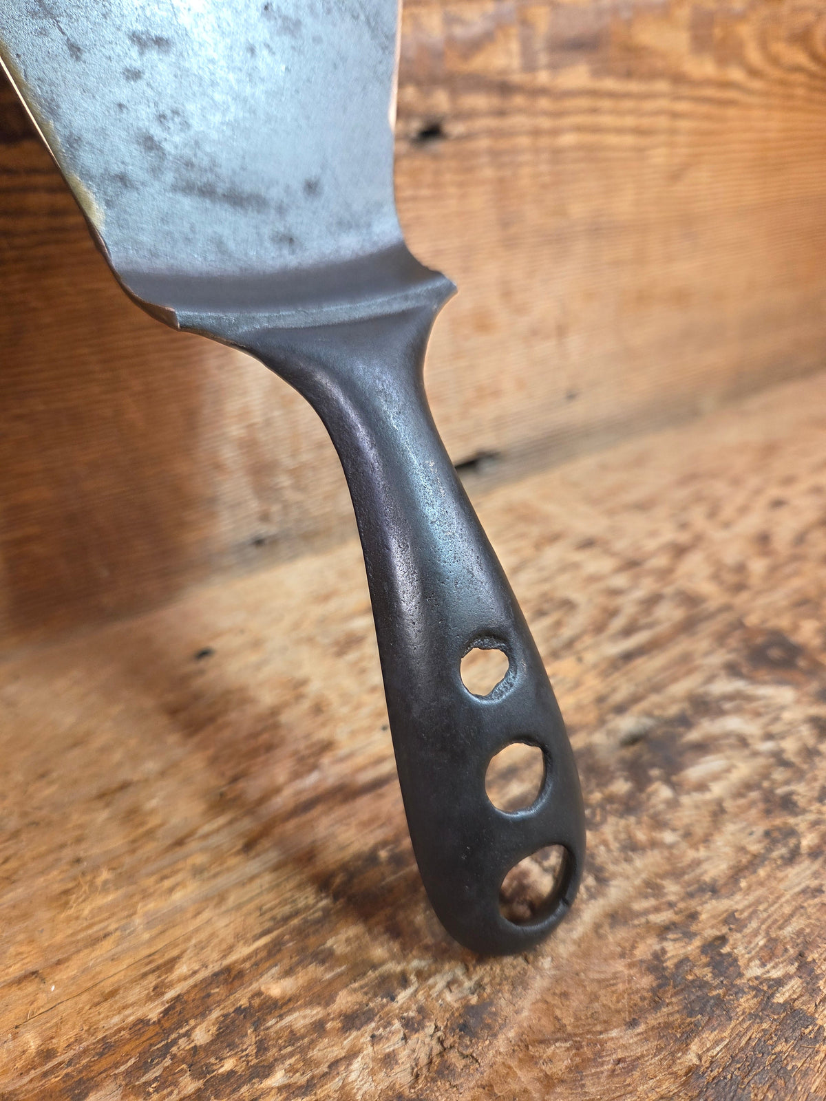 Custom made #8 Early 1900’s Wagner Cast Iron Griddle Spatula. Reclaimed from a tough to find early Wagner skillet