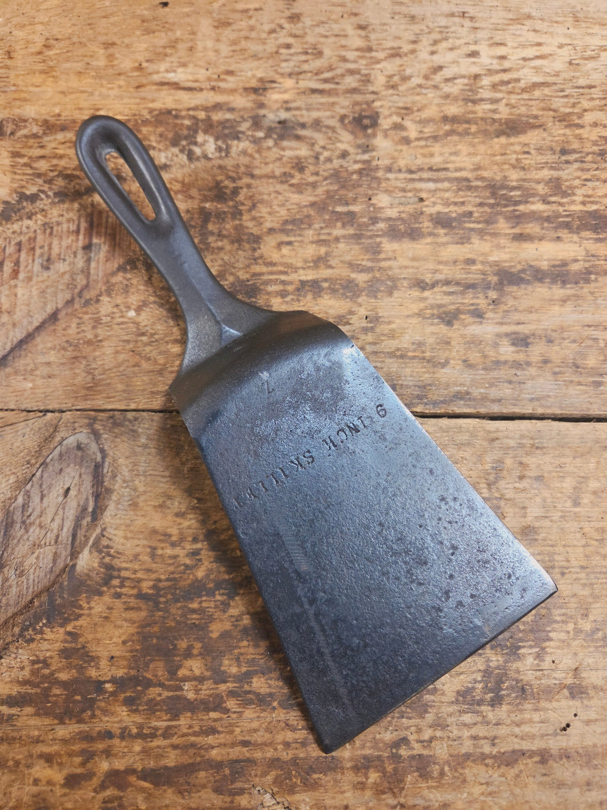 Custom one of a kind Repurposed Spatula. Made from 1940’s Era Wagner #8 DEEP Chicken Fryer. Awesome for the home