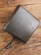 Sleek and elegant mid 1900’s Lodge square cast iron skillet. SQSK and #8 markings. Versatile pan for your arsenal!