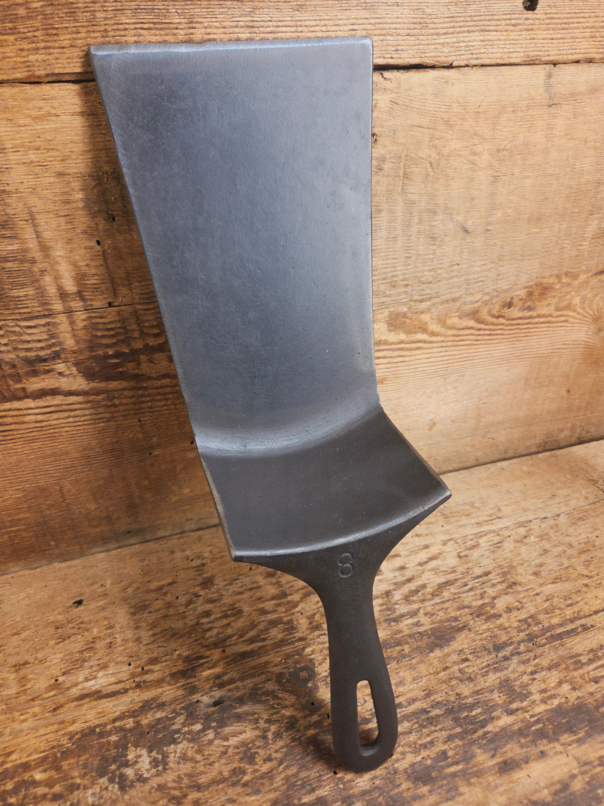 Custom one of a kind Repurposed Spatula. Made from 1940’s Era Wagner #8 DEEP Chicken Fryer. Awesome for the home