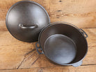 1930’s Beautiful fully restored Wagner #8A Dutch Oven with Sawtooth drip style lid. Perfect for soups breads or stews!