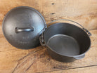 Beautiful & elegant! 1930’s Wagner Ware #8 Drip Drop Round Roaster #1268 w/ Sawtooth Lid p/n 1268 A. Raised Letter lid