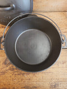 1930’s Large fully marked Wagner Ware No. 9 Dutch Oven with saw tooth style Lid 1269 - Dutch Ovens Trivets & Kettles