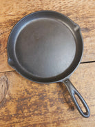Gorgeous and harder to find Martin Stove & Range No. 7 Skillet Griddle with Hamburger Logo. Versatile restored and