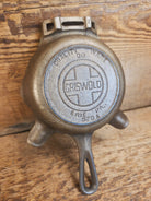 Collectible Griswold 570 Ashtray / Spoon Rest. Small Novelty cast iron skillet (nickel finish) for display or stove!