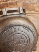 Collectible Griswold 570 Ashtray / Spoon Rest. Small Novelty cast iron skillet (nickel finish) for display or stove!